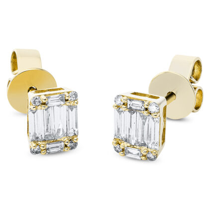 Ohrstecker Gelbgold 18kt 0,35 Diamantschmuck mit 20 Diamanten - 2O345