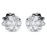 Ohrstecker Weißgold 18kt 0,51 Diamantschmuck mit 14 Diamanten - 2P285