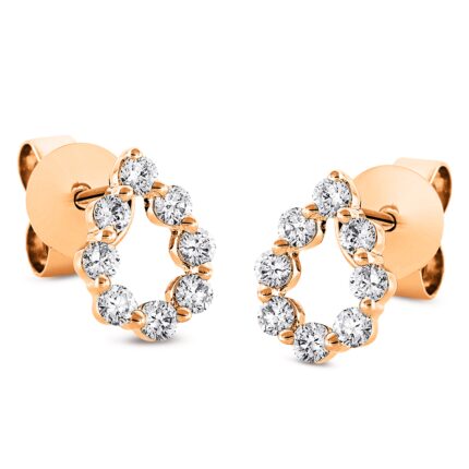 Ohrstecker Rosegold 18kt 0,47 Diamantschmuck mit 16 Diamanten - 2P623