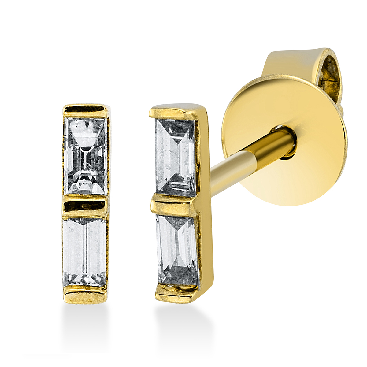 2Q394G Ohrstecker Gelbgold 18kt 0,16 Diamantschmuck mit 4 Diamanten - 2Q394 – Bild 1