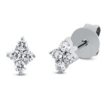 Ohrstecker Weißgold 18kt 0,16 Diamantschmuck mit 8 Diamanten - 2R149