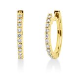 Creolen Gelbgold 18kt 0,09 Diamantschmuck mit 22 Diamanten - 2R441