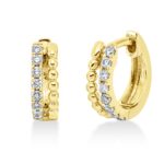 Creolen Gelbgold 18kt 0,14 Diamantschmuck mit 16 Diamanten - 2R451