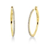 Creolen Gelbgold 18kt 0,42 Diamantschmuck mit 56 Diamanten - 2R455