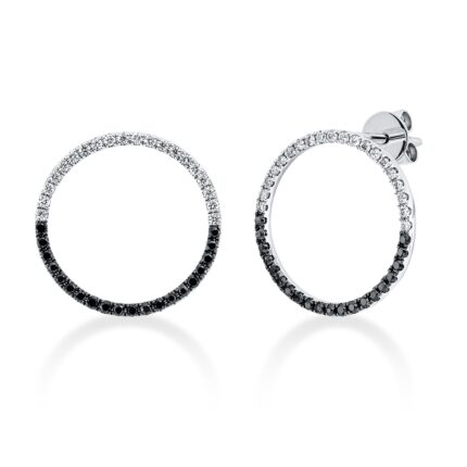 Ohrstecker Weißgold 18kt 0,37 Diamantschmuck mit 80 Diamanten - 2R686