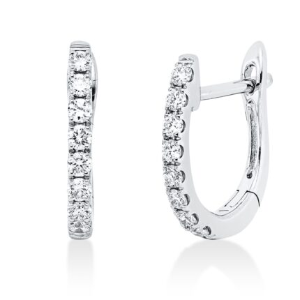 Creolen Weißgold 18kt 0,25 Diamantschmuck mit 16 Diamanten - 2S748