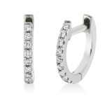 Creolen Weißgold 18kt 0,08 Diamantschmuck mit 18 Diamanten - 2T176