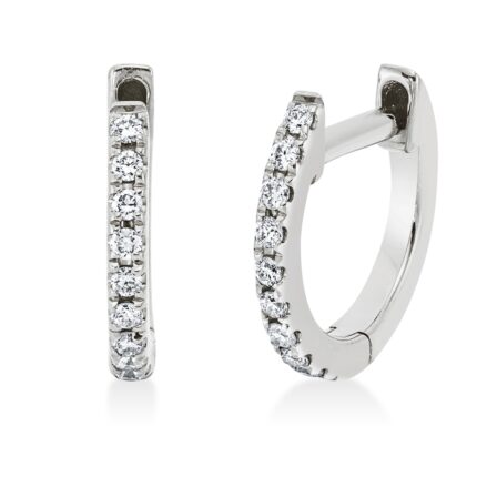 Creolen Weißgold 18kt 0,08 Diamantschmuck mit 18 Diamanten - 2T176