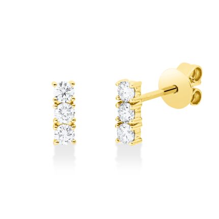 Ohrstecker Gelbgold 18kt 0,28 Diamantschmuck mit 6 Diamanten - 2T181
