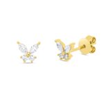 Ohrstecker Gelbgold 18kt 0,23 Diamantschmuck mit 8 Diamanten - 2T183