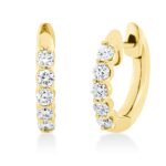 Creolen Gelbgold 18kt 0,55 Diamantschmuck mit 10 Diamanten - 2T283