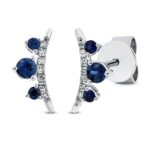 Ohrstecker Weißgold 18kt 0,04 Diamantschmuck Farbstein 0,21 ct - 2T564