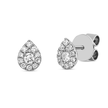 Ohrstecker Weißgold 18kt 0,28 Diamantschmuck mit 24 Diamanten - 2U225