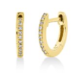 Creolen Gelbgold 18kt 0,06 Diamantschmuck mit 20 Diamanten - 2U266