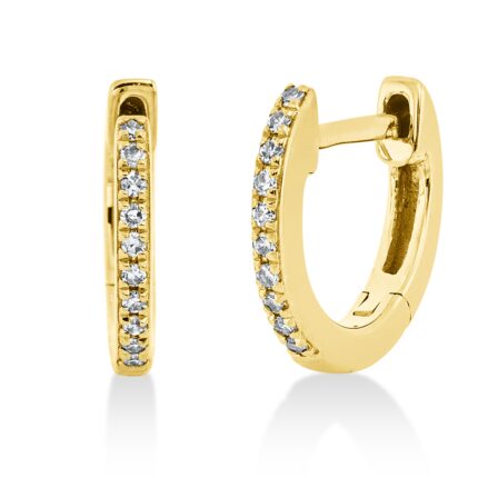 Creolen Gelbgold 18kt 0,06 Diamantschmuck mit 20 Diamanten - 2U266