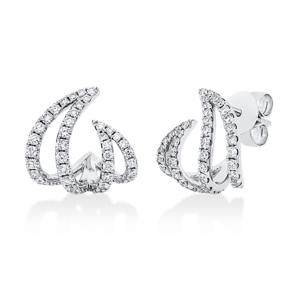 2U608W Ohrstecker Weißgold 18kt 0,79 Diamantschmuck mit 96 Diamanten - 2U608 – Bild 1