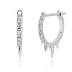 Creolen Weißgold 18kt 0,07 Diamantschmuck mit 18 Diamanten - 2U907