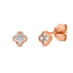 Ohrstecker Rosegold 18kt 0,13 Diamantschmuck mit 10 Diamanten - 2U914