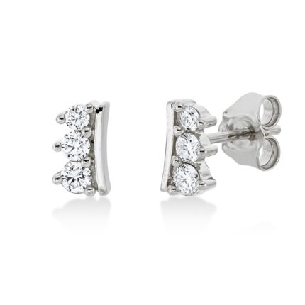 Ohrstecker Weißgold 18kt 0,23 Diamantschmuck mit 6 Diamanten - 2U915