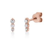Ohrstecker Rosegold 18kt 0,13 Diamantschmuck mit 6 Diamanten - 2V017