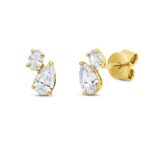 Ohrstecker Gelbgold 18kt 0,65 Diamantschmuck mit 4 Diamanten - 2V037
