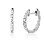 Creolen Weißgold 18kt 0,16 Diamantschmuck mit 20 Diamanten - 2V087