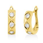 Creolen Gelbgold 18kt 0,29 Diamantschmuck mit 6 Diamanten - 2V321