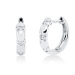 Creolen Weißgold 18kt 0,15 Diamantschmuck mit 6 Diamanten - 2V322