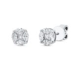 Ohrstecker Weißgold 18kt 0,68 Diamantschmuck mit 10 Diamanten - 2V491