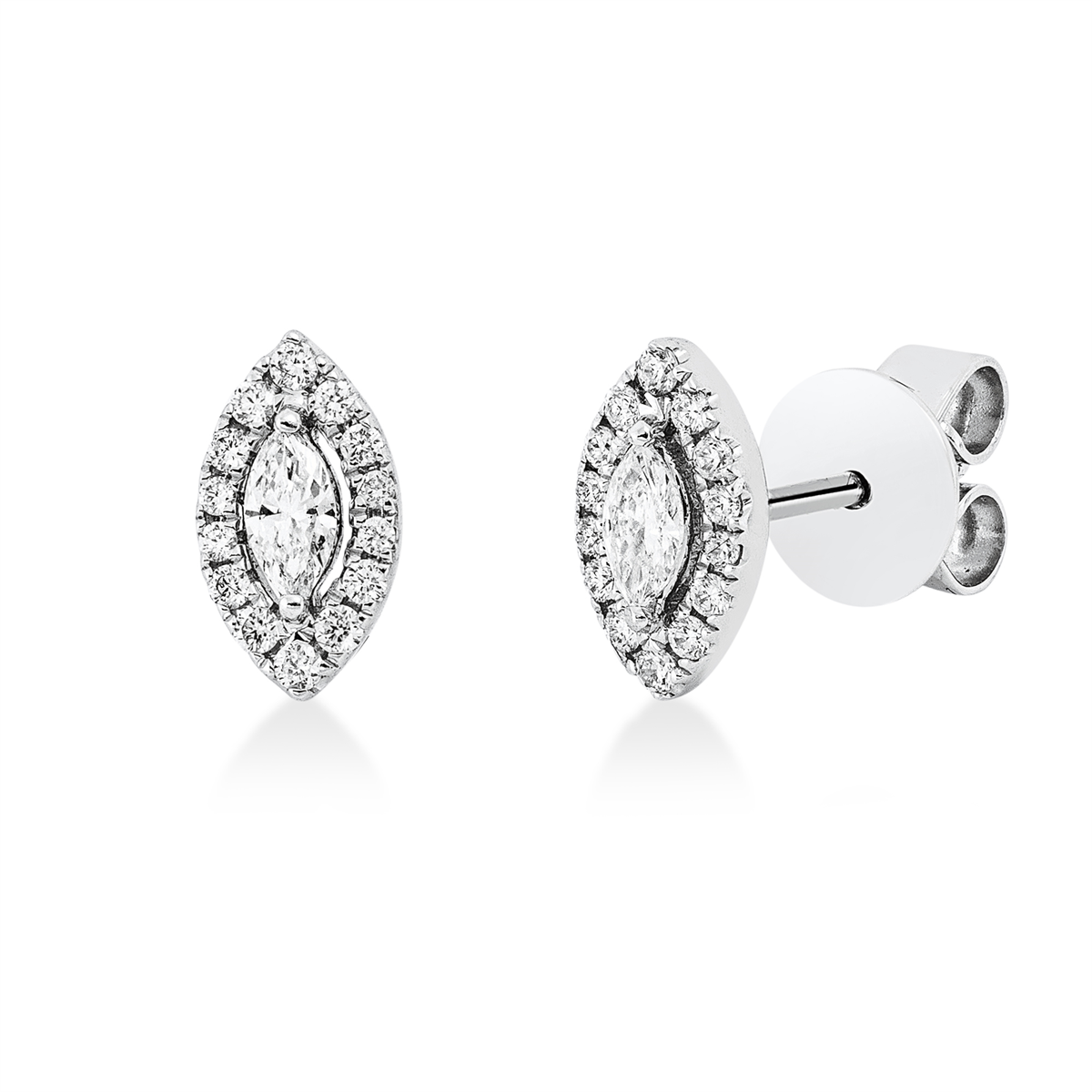 2V538W Ohrstecker Weißgold 18kt 0,24 Diamantschmuck mit 30 Diamanten - 2V538 – Bild 1