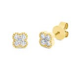 Ohrstecker Gelbgold 18kt 0,33 Diamantschmuck mit 10 Diamanten - 2V550