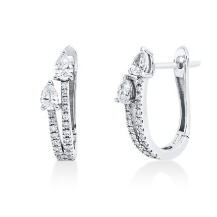 Creolen Weißgold 18kt 0,60 Diamantschmuck mit 42 Diamanten - 2V559