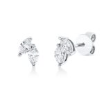 Ohrstecker Weißgold 18kt 0,68 Diamantschmuck mit 4 Diamanten - 2V579