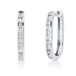 Creolen Weißgold 18kt 0,36 Diamantschmuck mit 20 Diamanten - 2V589