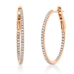 Creolen Rosegold 18kt 0,33 Diamantschmuck mit 86 Diamanten - 2V590