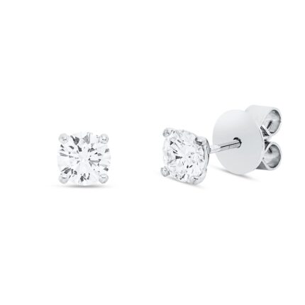 Ohrstecker 4er-Krappe Weißgold 18kt 0,80 Diamantschmuck mit 2 Diamanten - 2V828