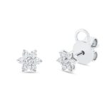 Ohrstecker Weißgold 18kt 0,25 Diamantschmuck mit 14 Diamanten - 2V974