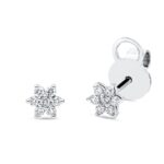 Ohrstecker Weißgold 18kt 0,15 Diamantschmuck mit 14 Diamanten - 2V976