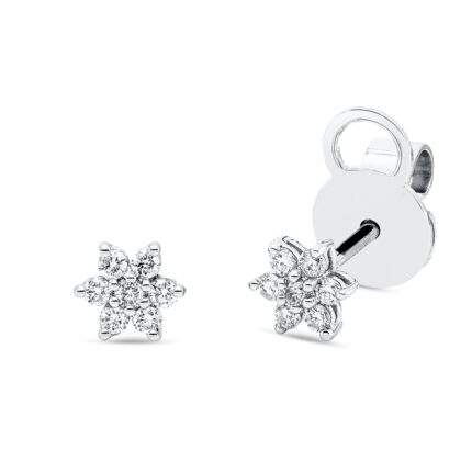 Ohrstecker Weißgold 18kt 0,15 Diamantschmuck mit 14 Diamanten - 2V976