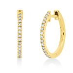 Creolen Gelbgold 18kt 0,10 Diamantschmuck mit 30 Diamanten - 2W059