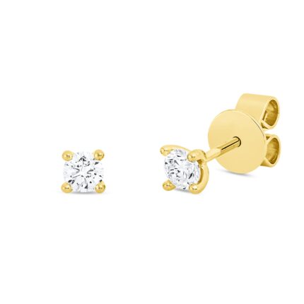 Ohrstecker 4er-Krappe Gelbgold 18kt 0,30 Diamantschmuck mit 2 Diamanten - 2W143