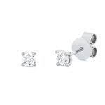 Ohrstecker 4er-Krappe Weißgold 18kt 0,30 Diamantschmuck mit 2 Diamanten - 2W143