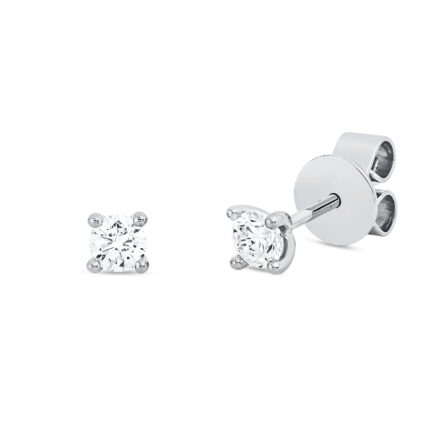 Ohrstecker 4er-Krappe Weißgold 18kt 0,30 Diamantschmuck mit 2 Diamanten - 2W143