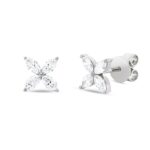 Ohrstecker Weißgold 18kt 0,50 Diamantschmuck mit 8 Diamanten - 2W147