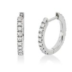 Creolen Weißgold 18kt 0,21 Diamantschmuck mit 36 Diamanten - 2W158