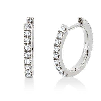 Creolen Weißgold 18kt 0,21 Diamantschmuck mit 36 Diamanten - 2W158