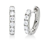 Creolen Weißgold 18kt 0,21 Diamantschmuck mit 12 Diamanten - 2W169