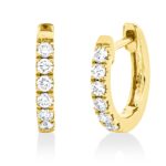 Creolen Gelbgold 18kt 0,21 Diamantschmuck mit 12 Diamanten - 2W173
