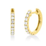 Creolen Gelbgold 18kt 0,30 Diamantschmuck mit 18 Diamanten - 2W180