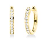 Creolen Gelbgold 18kt 0,24 Diamantschmuck mit 22 Diamanten - 2W183